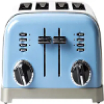 4-Slice Classic Metal Toaster (color: blue)