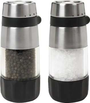 OXO Good Grips Salt and Pepper Grinder Set, Stainless Steel