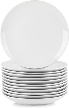 10 Strawberry Street 7.5" Catering Coupe Salad/Dessert Plate, Set of 12,White