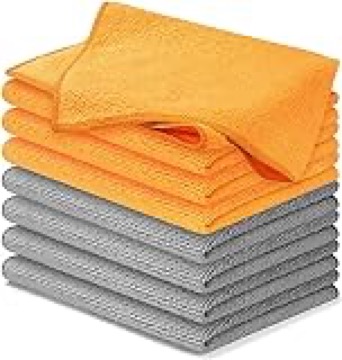 USANOOKS Microfiber Cleaning Cloth - (12x16 inches) High Performance - Ultra Absorbent Weave Traps Grime & Liquid for Streak-Free Mirror Shine - Lint Free Towel - 12x16 Inch (Pack of 8)