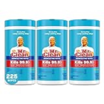 Mr. Clean Disinfecting Wipes, Sanitizing Wipes, Citrus, 75 Count (Pack of 3)