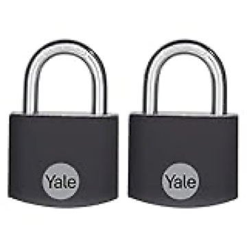 Small Covered Aluminum Padlock with 3 keyed Alike Keys for Gym Locker, Luggage, and Cases (2 Pack)