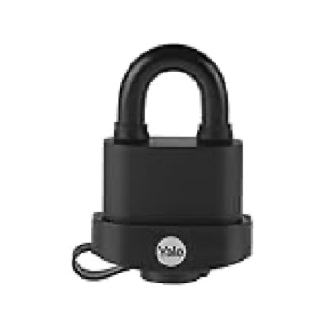 ale 2-1/16" Wide high Security Weatherproof Laminated Padlock with 15/16" Shackle and 3 keyed Alike Keys for Outdoor gate, Fence, and Storage
